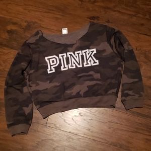 PINK Cropped Sweatshirt